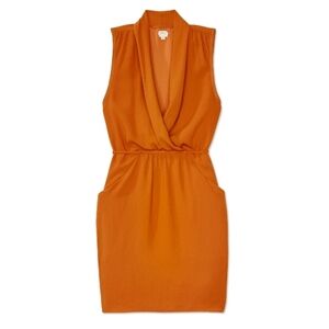 Aritzia Wilfred Sibene Dress Dark Burnt Orange SZ S